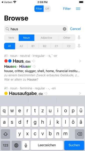 Nouns German Dictionary