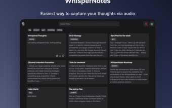 WhisperNotes - Audio note taking app