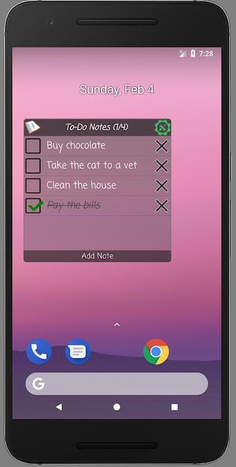 To-Do Notes Checklist Widget