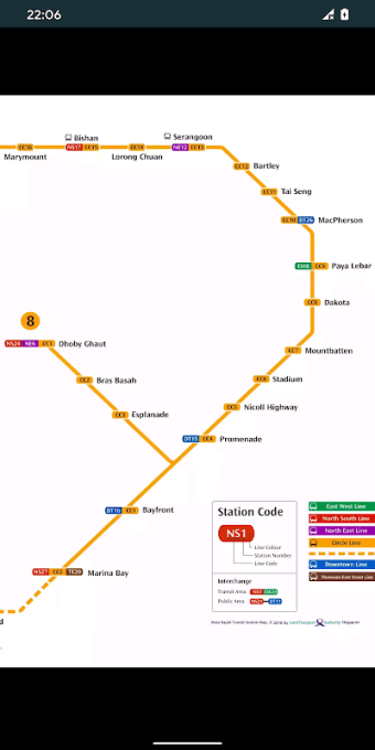 Singapore Metro Map MRT & LRT