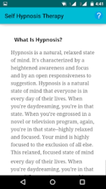 Self Hypnosis Therapy