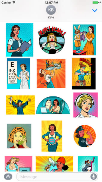 Awesome woman emoji & stickers