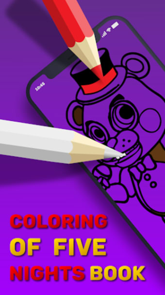 five coloring horror at night