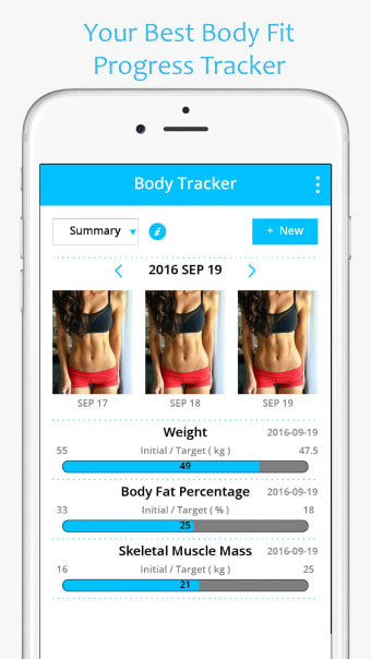 Body Fit Progress Tracker - Photo  Measurements