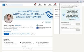 LinkedIn to Google Sheets by LittleBirds.io