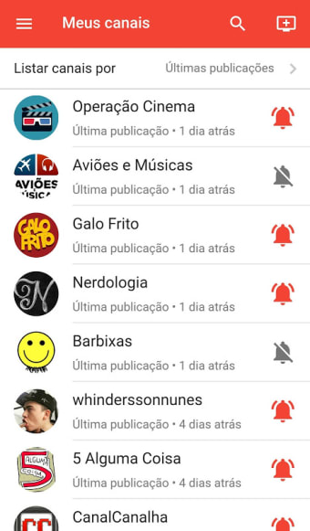 Sininho - YouTube notifications
