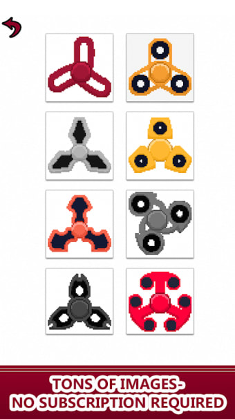 Fidget Spinner Color by Number: Pixel Art No.Color