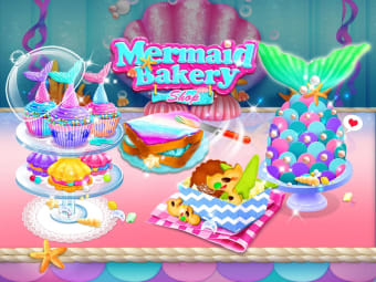 Mermaid Unicorn Cupcake Bakery Shop Cooking Game