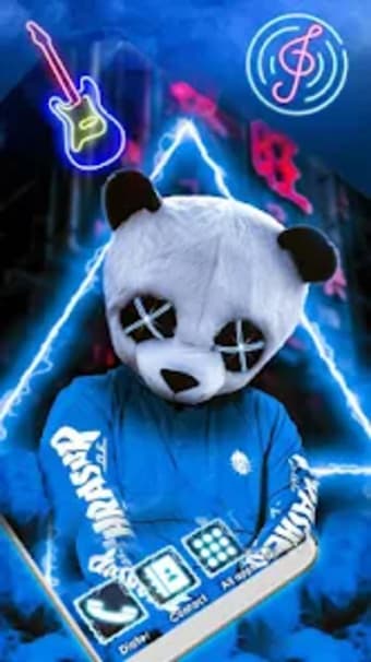 Neon Panda Boy Themes Live
