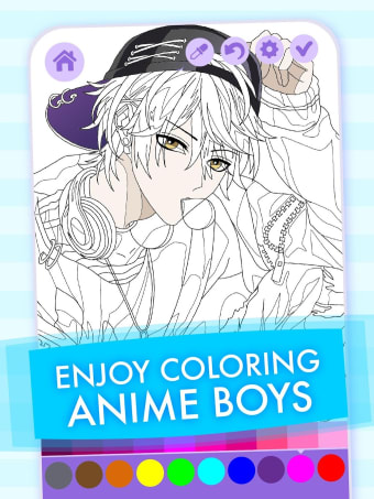 Kawaii Anime Boy Coloring Book
