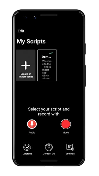 Teleprompter with Video  Audio
