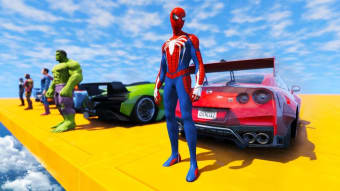 Spider hero Cars Stunt Games