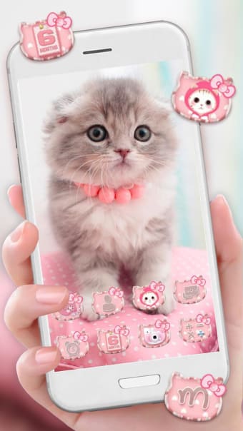 Cute Cat Live Launcher Theme 3D Wallpapers