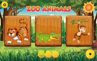 Puzzles for kids Zoo Animals