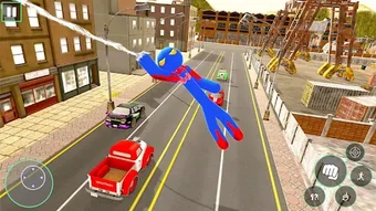 Rope Hero Blue Stickman Hero -