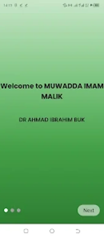 Dr Ahmad BUK Muwatta Malik