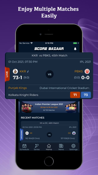 ScoreBazaar Cricket Live Line