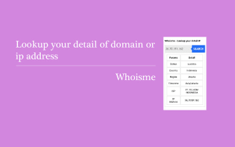 Whoisme - Lookup your Domain or IP