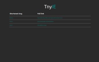 TnyIE URL Shortener