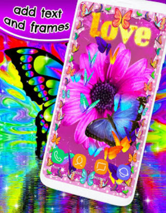 Neon Butterflies Wallpaper  Free Live Wallpapers