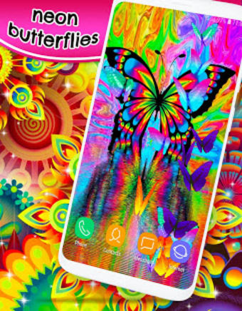 Neon Butterflies Wallpaper  Free Live Wallpapers
