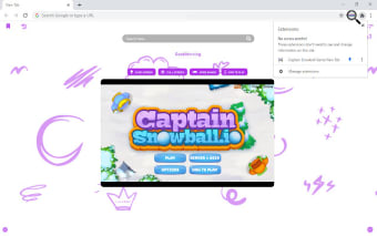 Captain Snowball Game New Tab