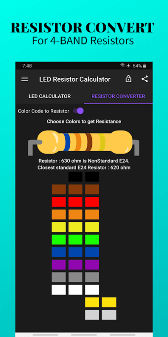 LED Resistor Calculator with SMD LEDs
