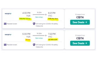 Skyscanner daylight hours calculator