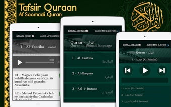 Tafsiir Quraan MP3 Af Soomaali Quraanka Kariimka