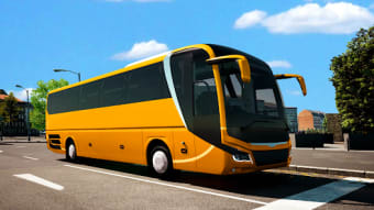 Coach bus driving City bus 3d
