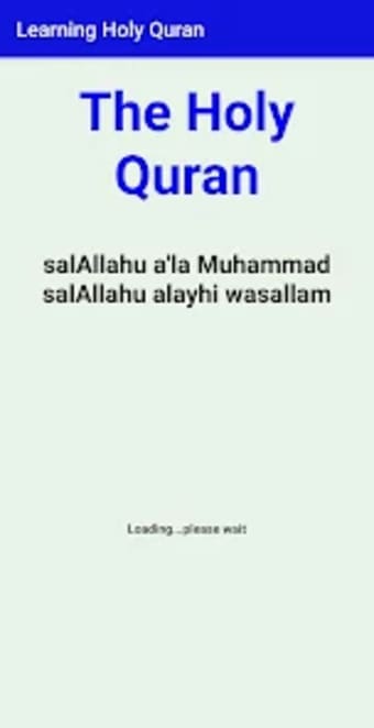 Learning Holy Quran