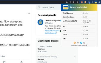 Ukraine Donation Wallet Tracker