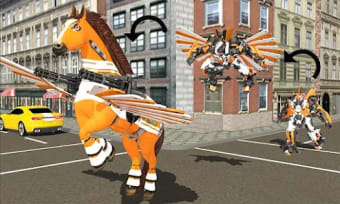 Real Robot Horse Battle:Wild Horse US Police Robot