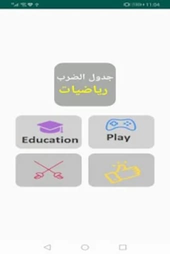 تحدي جدول الضرب ارقام عربية