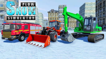 Excavator Snow Plow City Snow Blower Truck Games