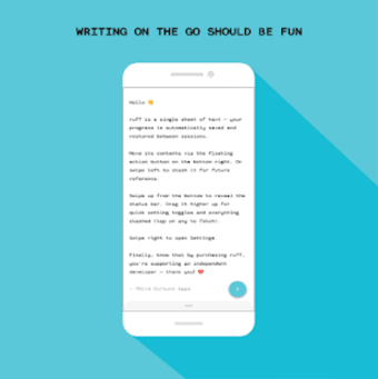 ruff: writing app for  notes lists  drafts