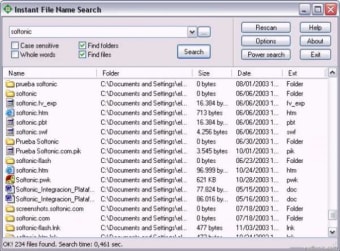 Instant File Name Search