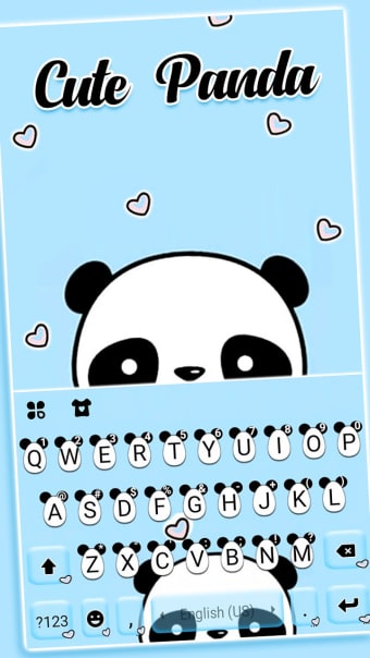 Cute Panda Baby Keyboard Background