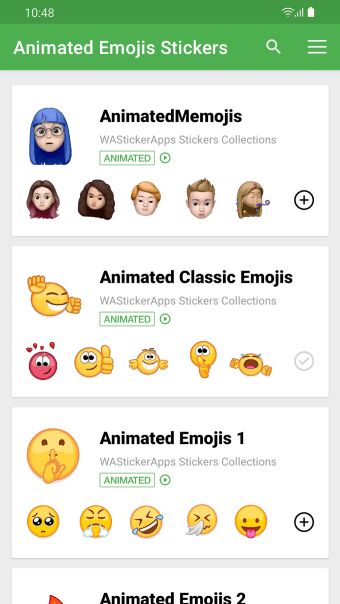Animated Emojis stickers WAStickerApps