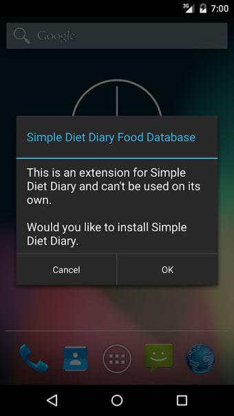 Simple Diet Diary Data Add-on