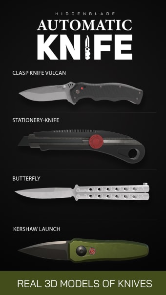 Hidden blade automatic knife