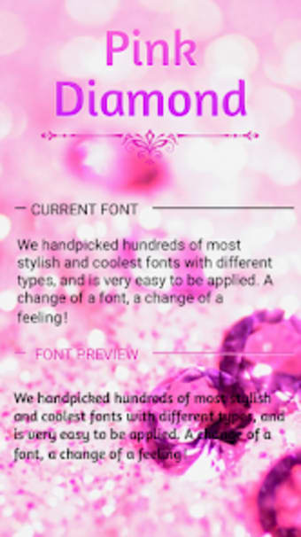 Pink Diamond Font for FlipFont
