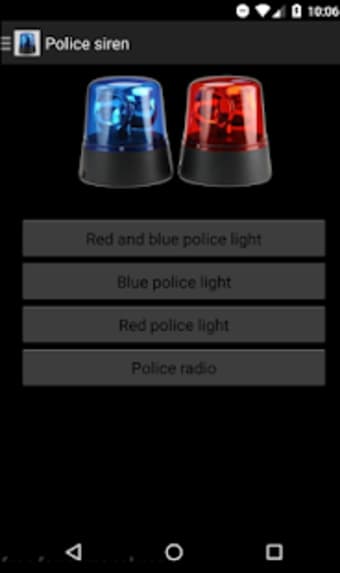 Police siren and lights