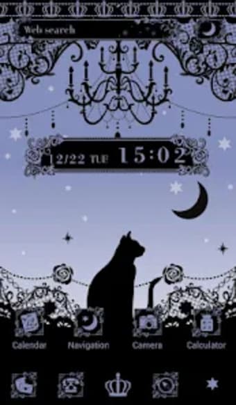 Gothic-Starry Sky Black Cat-