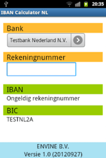 IBAN Calculator NL