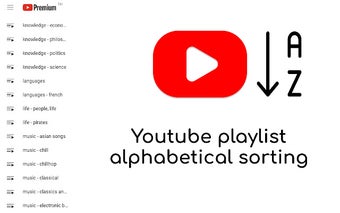 Youtube Playlist alphabetical A-Z sorting