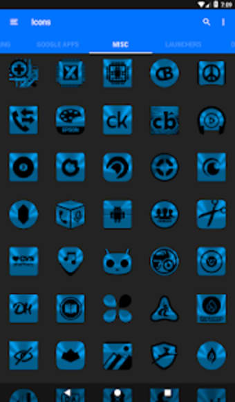 Light Blue and Black Icon Pack Free