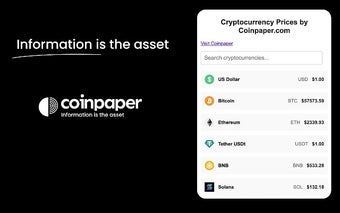 Cryptocurrency Prices by Coinpaper.com