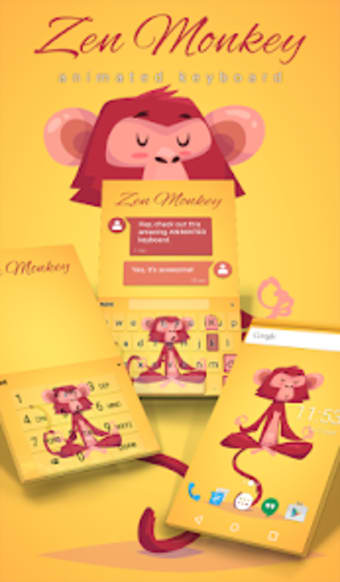 Zen Monkey Animated Keyboard