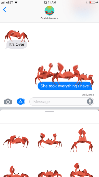 Crab MEMEs Dancing Stickers